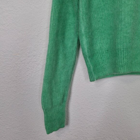 Line 100% Cashmere Sweater Sz M Crop Slouchy Preppy Boho Colorful - Picture 4 of 11
